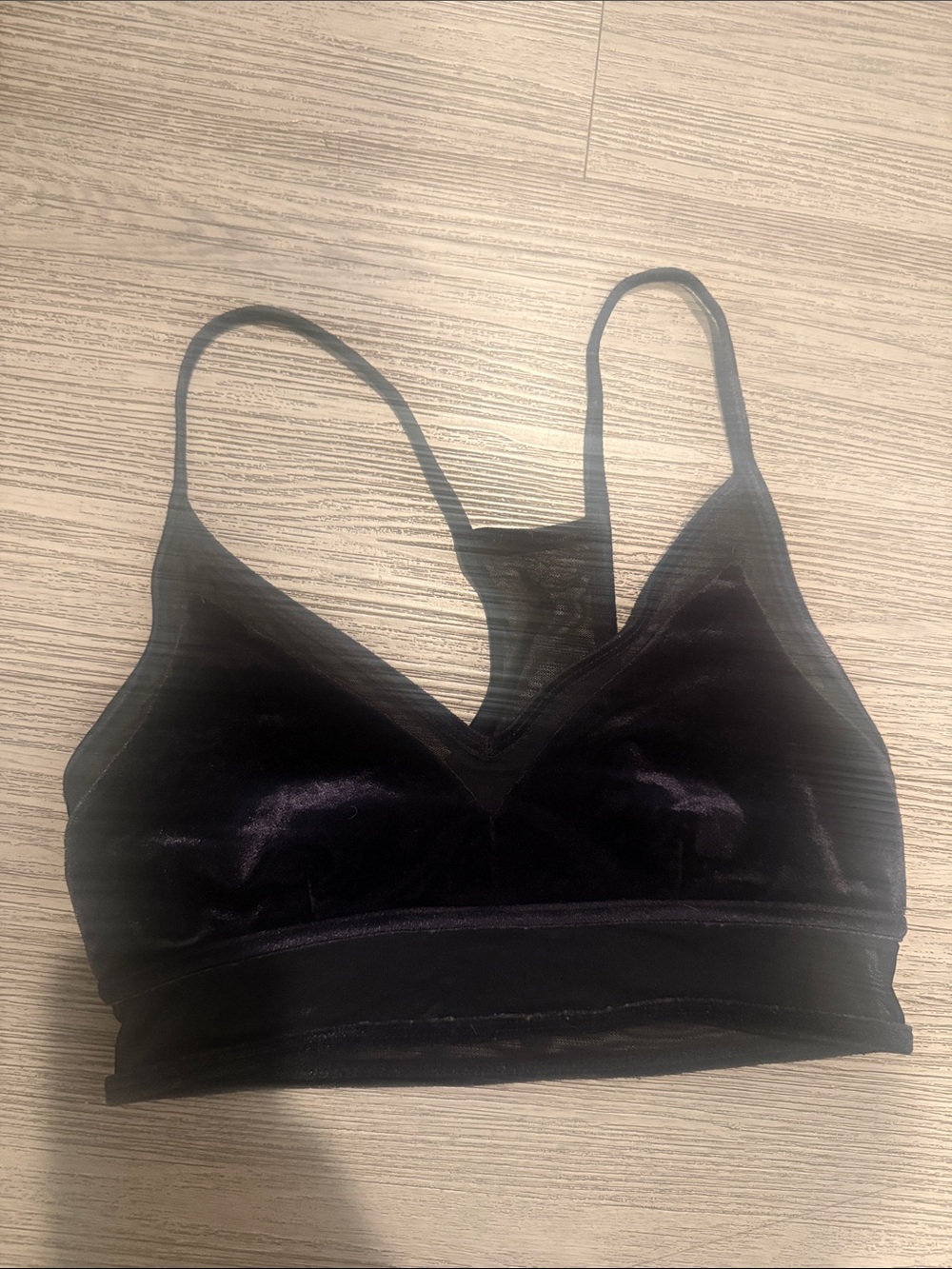 ALO Yoga Black Velvet Bralette